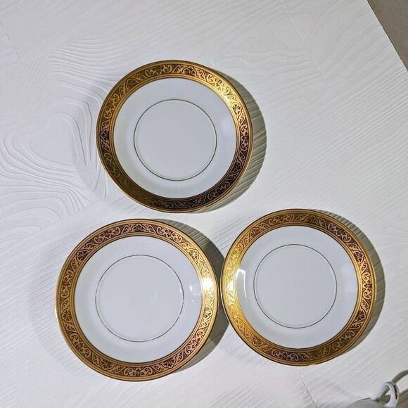 Philippe Deshoulieres Royal Trinanon Gold Tea Cup and Saucer 6pc Set - Picture 2 of 9